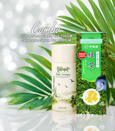 Elite Aroma Green Tea 100gm + Japanese Ito En Green Tea 100Gm - 2